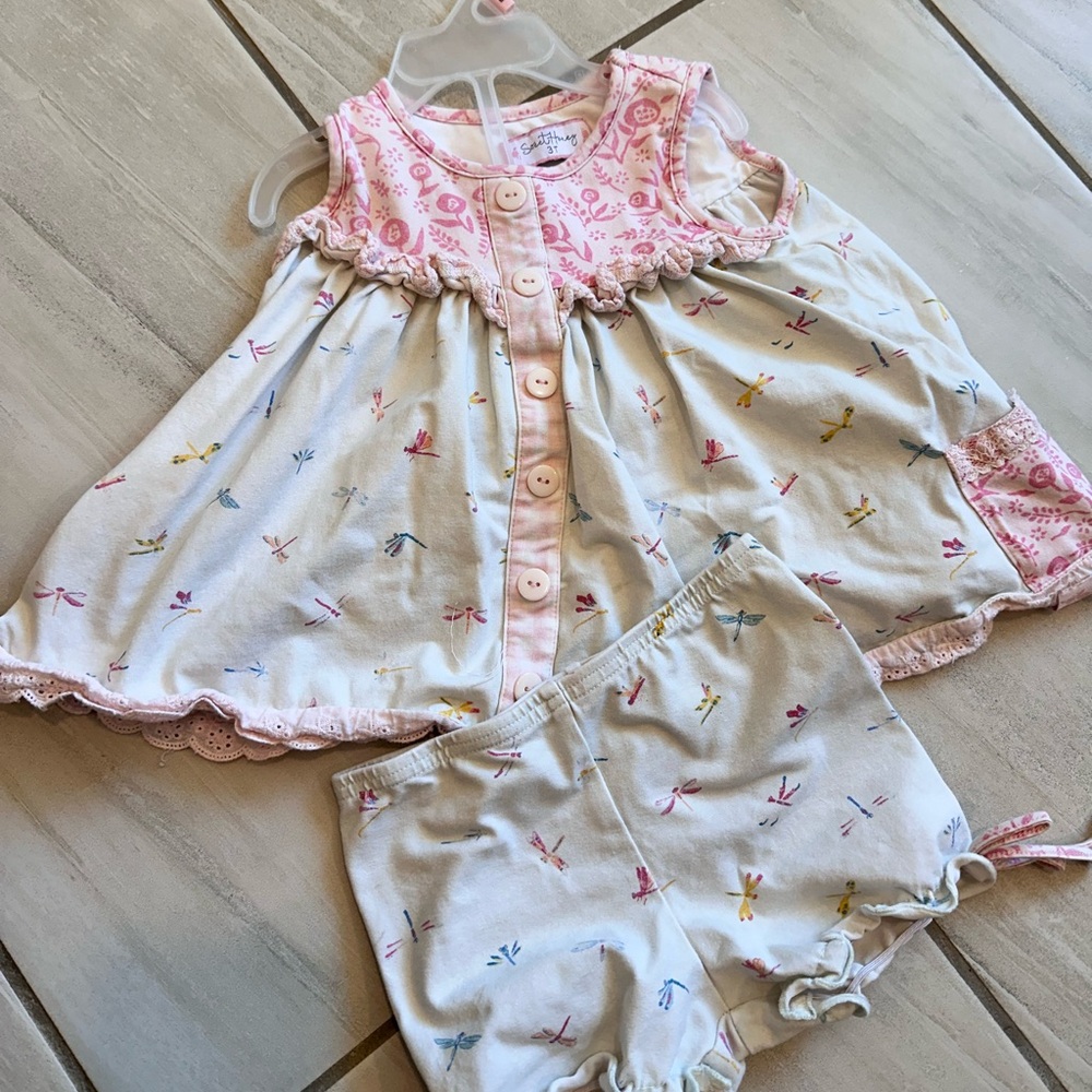 Sweet Honey Out To Play Set Dragonfly Outfit Dress Set